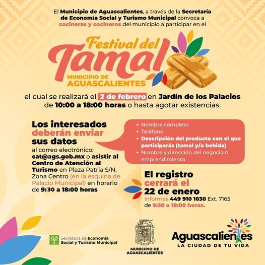 INVITAN A PARTICIPAR EN EL FESTIVAL DEL TAMAL EN AGUASCALIENTES